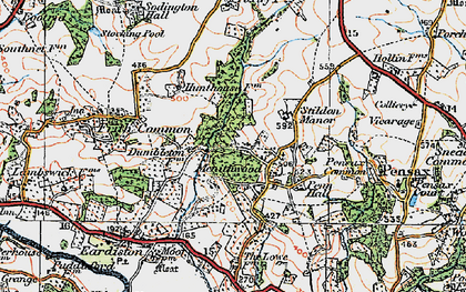 Old map of Menithwood in 1920