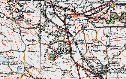 Old map of Menston in 1925