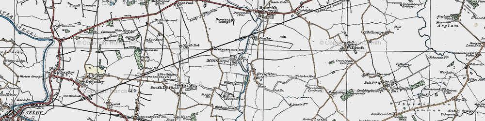 Old map of Menthorpe in 1924
