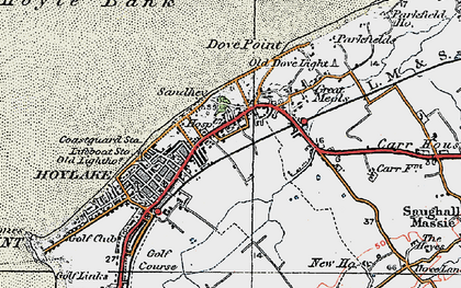 Old map of Meols in 1923