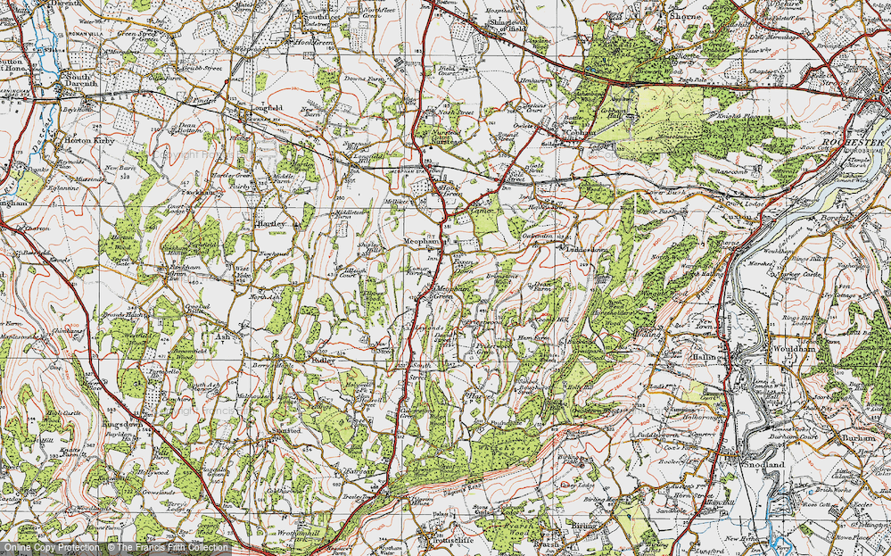 Old Map of Meopham, 1920 in 1920
