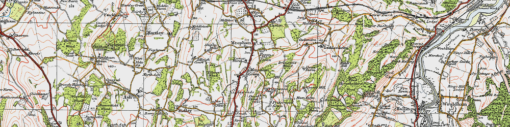 Old map of Meopham in 1920