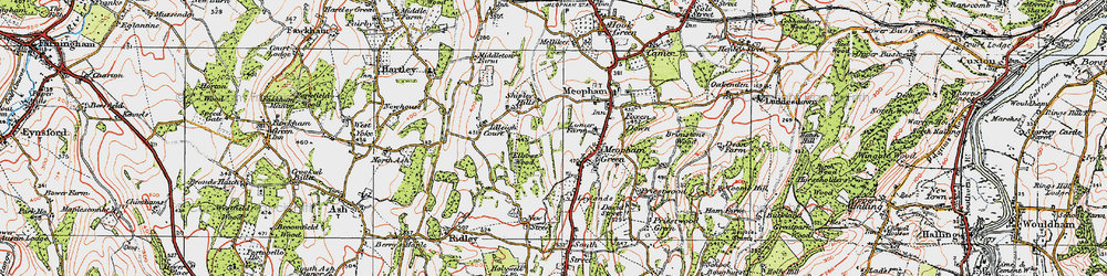 Old map of Meopham Green in 1920