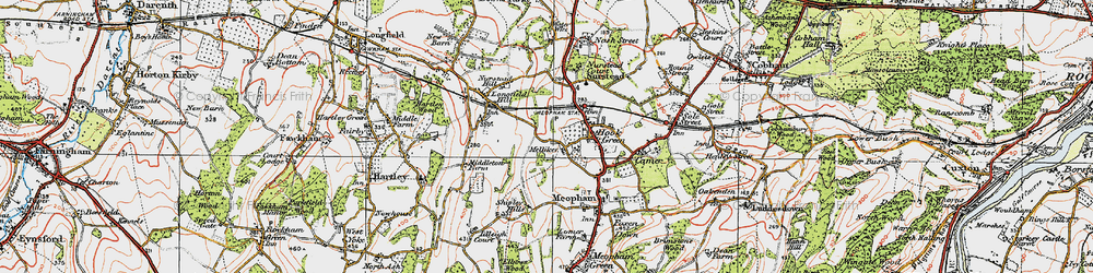 Old map of Meopham Station in 1920