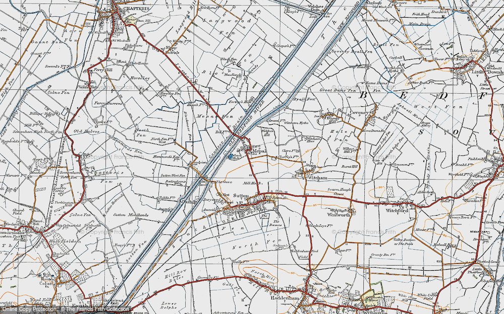 Old Map of Historic Map covering Widdens Hill in 1920