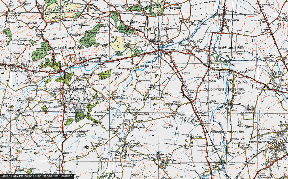 Old Map of Meppershall, 1919 in 1919