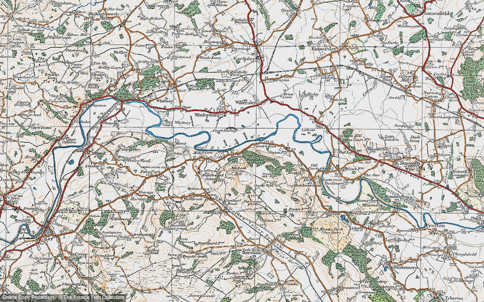 Old Map of Merbach, 1919 in 1919