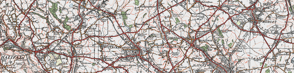 Old map of Merchant Fields in 1925