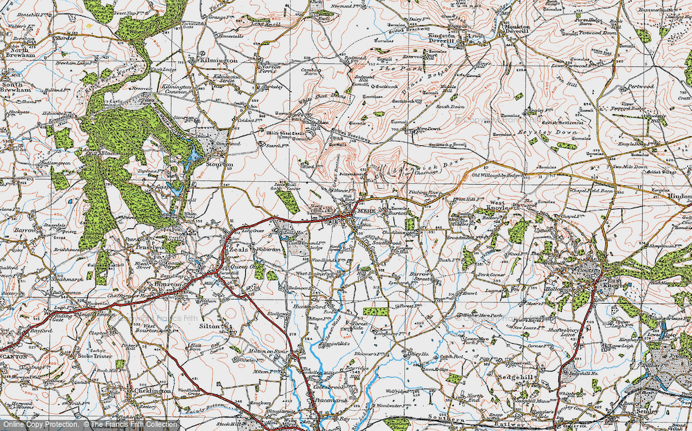 Old Map of Mere, 1919 in 1919