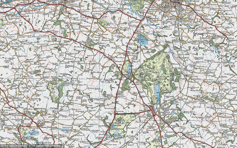 Old Map of Mere, 1923 in 1923
