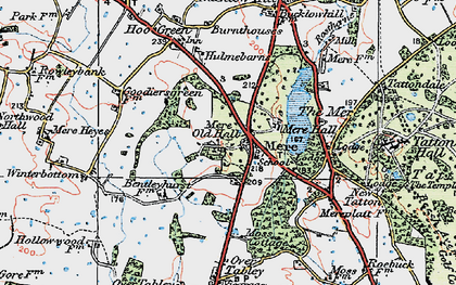 Old map of Mere in 1923
