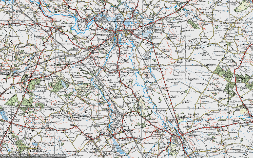 Old Map of Mere Heath, 1923 in 1923