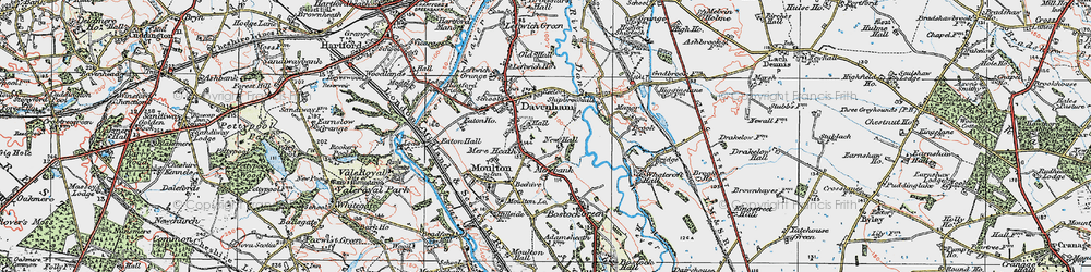 Old map of Mere Heath in 1923