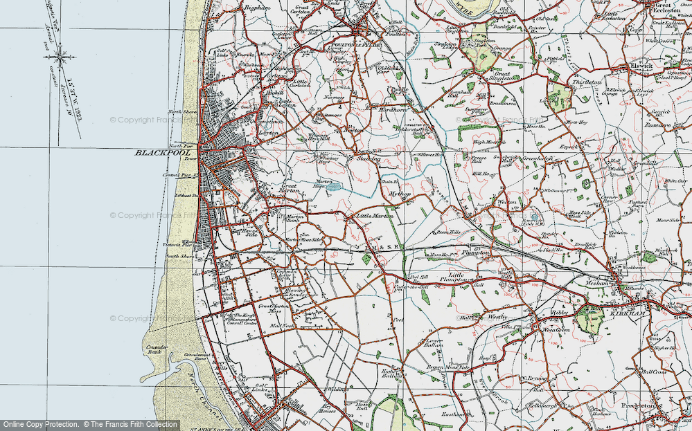 Old Map of Mereside, 1924 in 1924