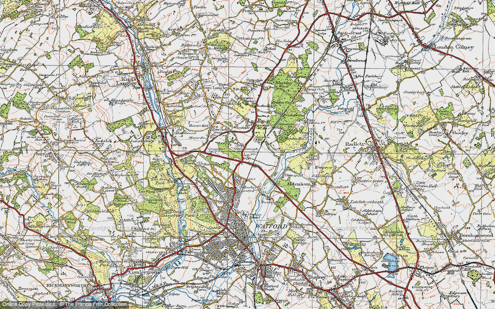 Old Map of Meriden, 1920 in 1920