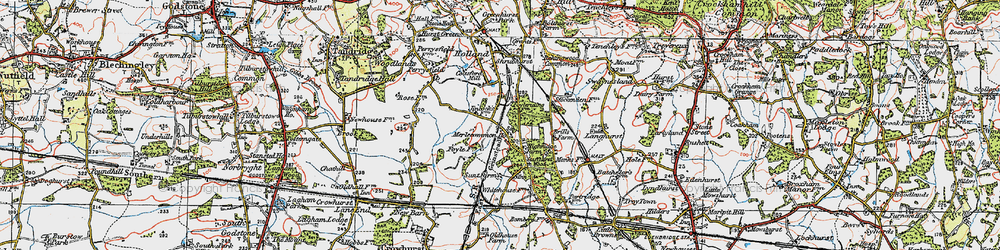 Old map of Merle Common in 1920