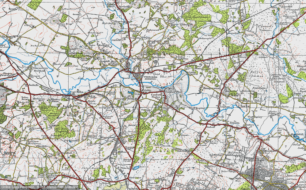 Old Map of Merley, 1919 in 1919