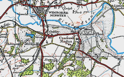 Old map of Merley in 1919