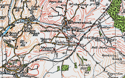 Old map of Bell Stone in 1919