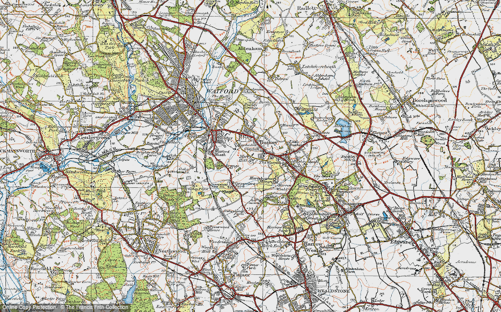 Old Map of Merry Hill, 1920 in 1920