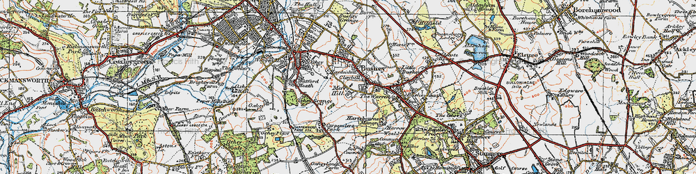 Old map of Merry Hill in 1920