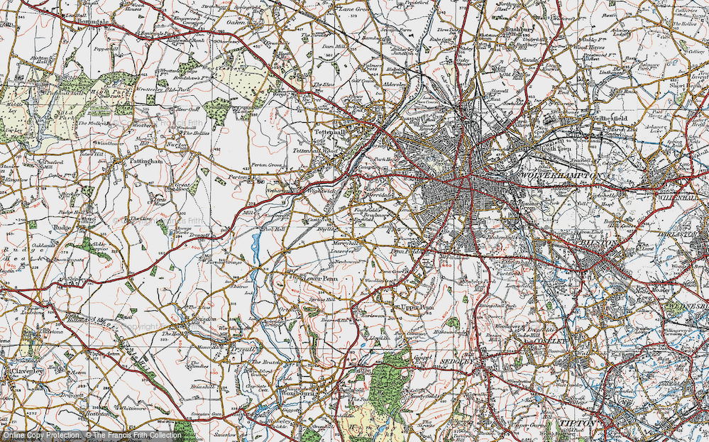 Old Map of Merry Hill, 1921 in 1921