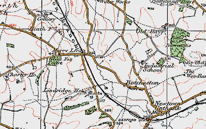 Old map of Merry Lees in 1921