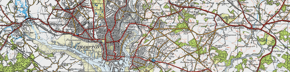 Old map of Merry Oak in 1919