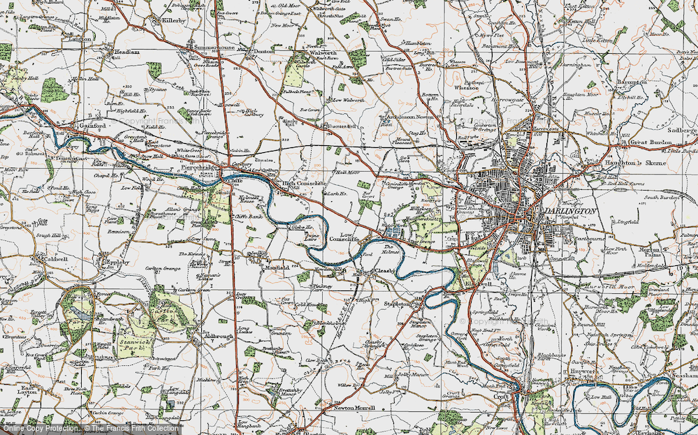 Old Map of Merrybent, 1925 in 1925