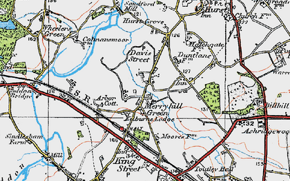 Old map of Merryhill Green in 1919