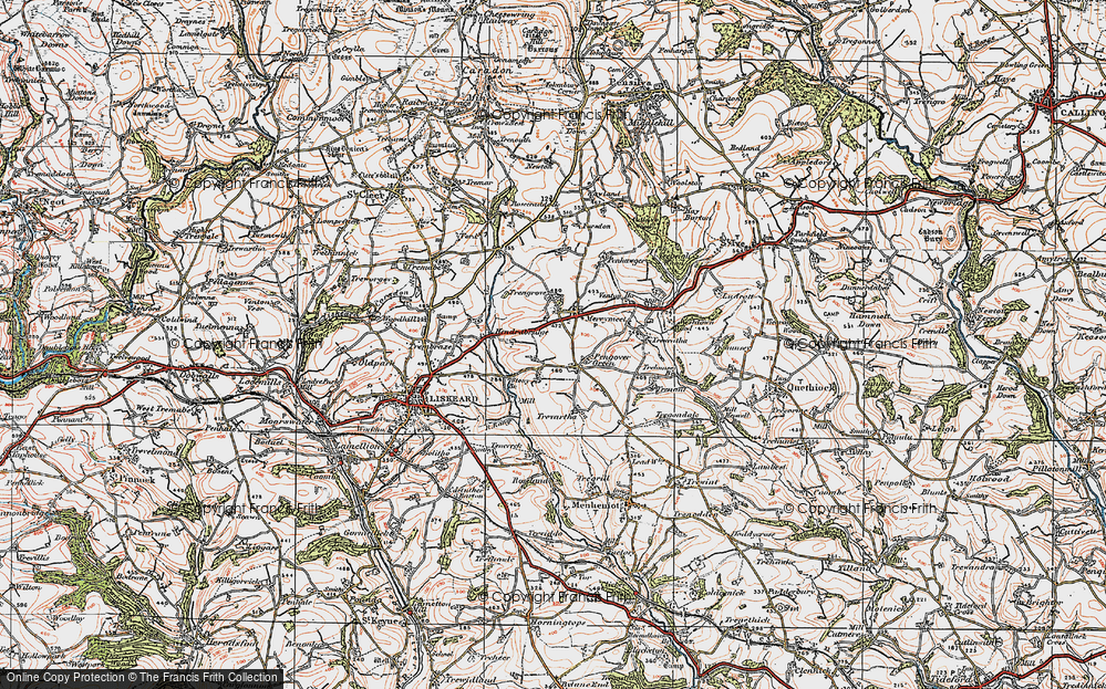 Old Map of Merrymeet, 1919 in 1919