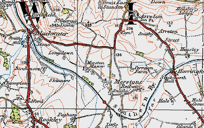 Old map of Merstone in 1919