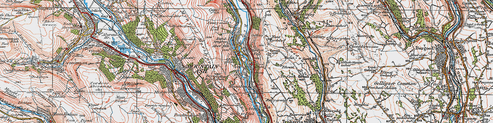 Old map of Merthyr Vale in 1923