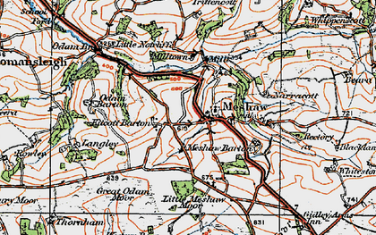 Old map of Blacklands in 1919