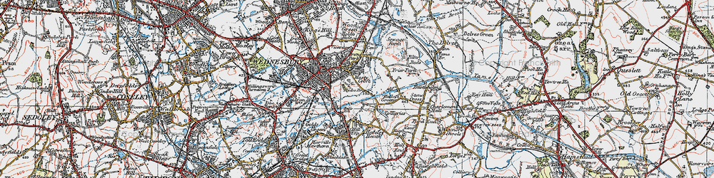 Old map of Mesty Croft in 1921