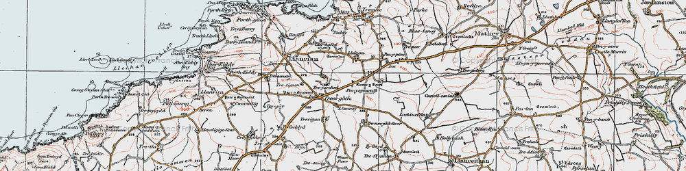 Old map of Mesur-y-dorth in 1922