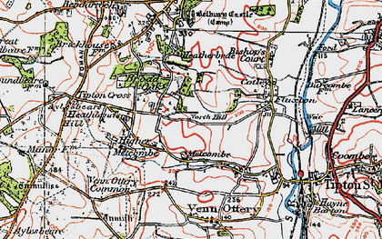 Old map of Metcombe in 1919