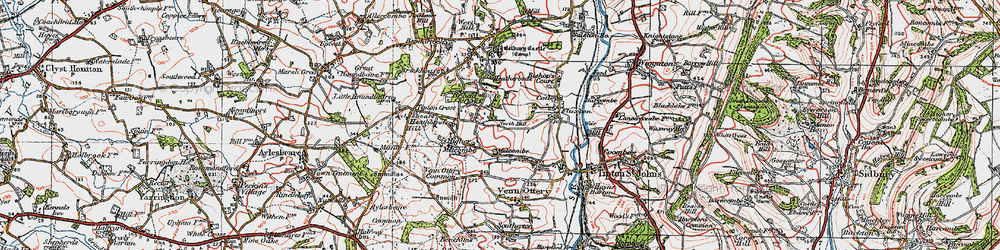 Old map of Metcombe in 1919