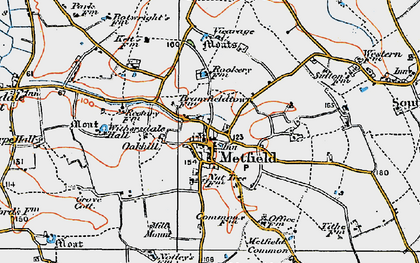Old map of Metfield in 1921