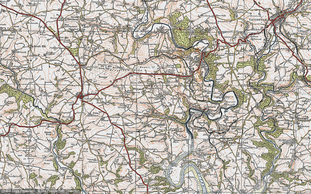 Old Map of Metherell, 1919 in 1919
