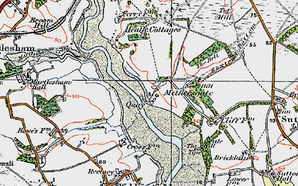 Old map of Methersgate in 1921