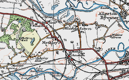 Old map of Methley in 1925