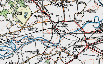 Old map of Methley Junction in 1925