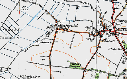 Old map of Methwold Hythe in 1921