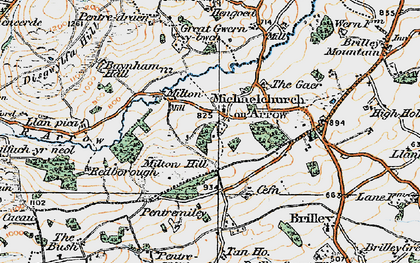 Old map of Baynham Hall in 1919