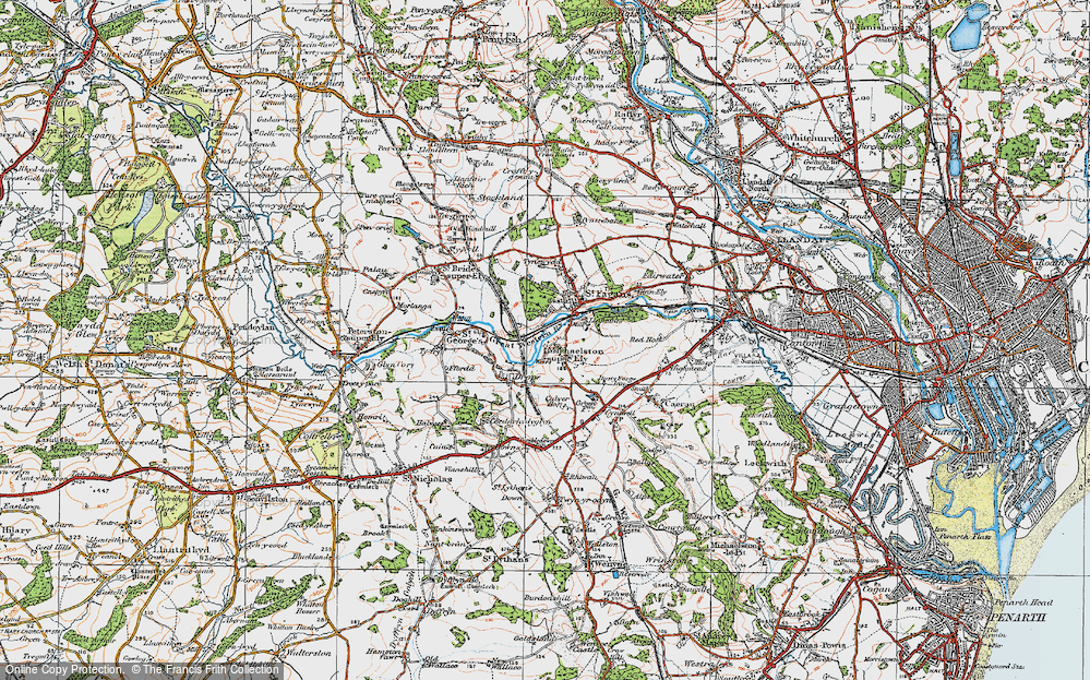 Old Map of Michaelston-super-Ely, 1919 in 1919