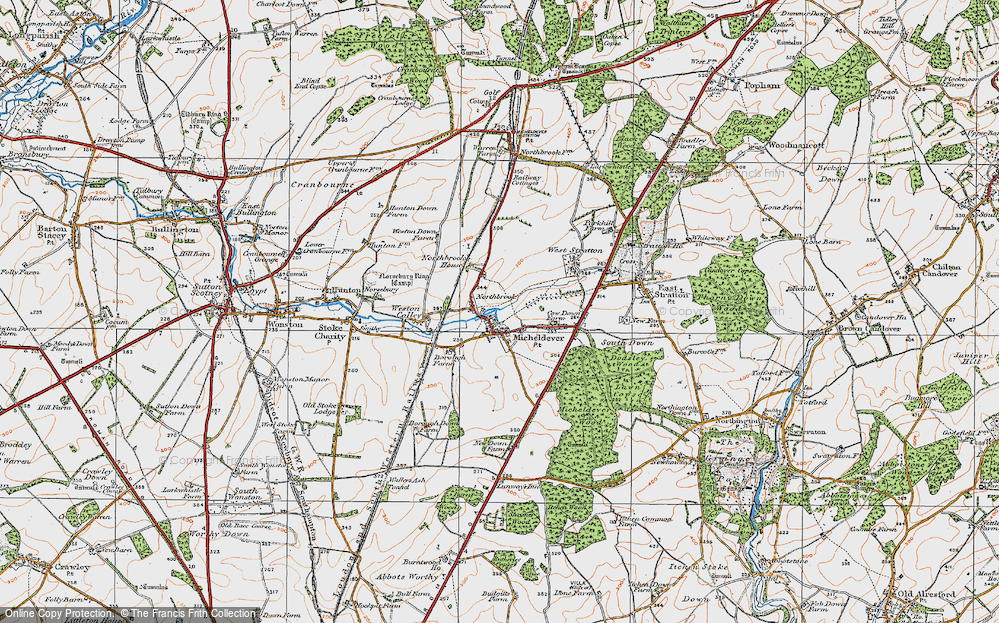 Old Map of Micheldever, 1919 in 1919