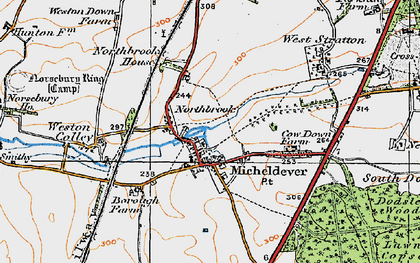 Old map of Micheldever in 1919