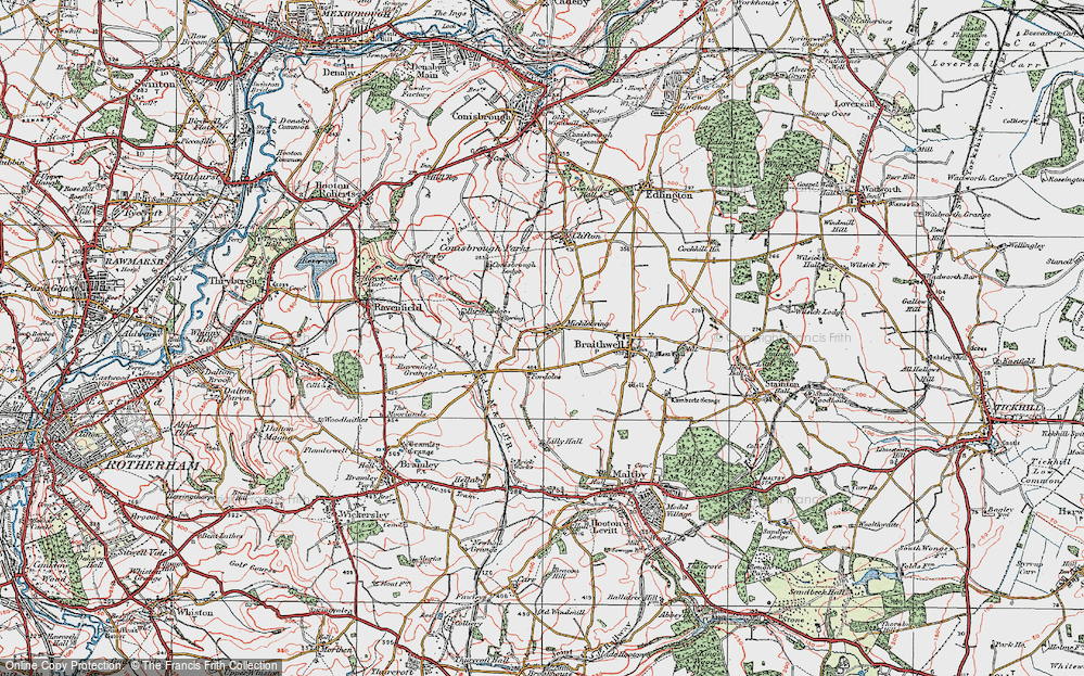 Old Map of Micklebring, 1923 in 1923