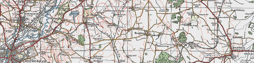 Old map of Micklebring in 1923